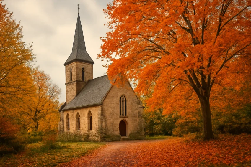 autumn church