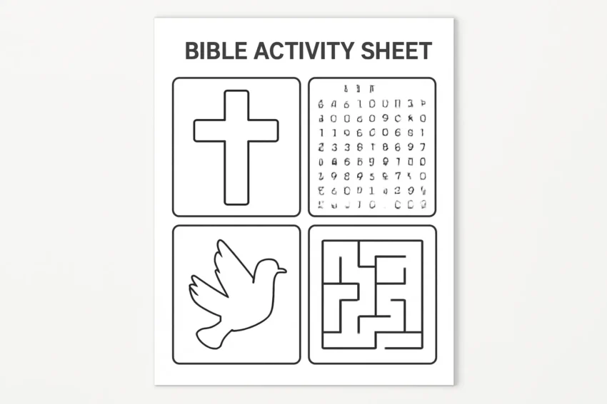 bible activity sheet