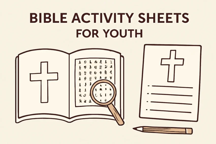 bible activity sheets for youth