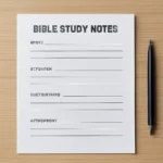 bible study notes template