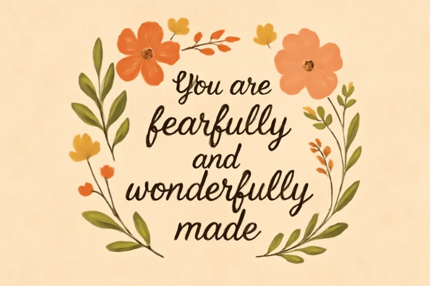 bible verse you are fearfully and wonderfully made