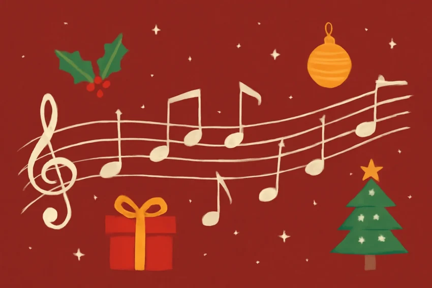 christmas background with music