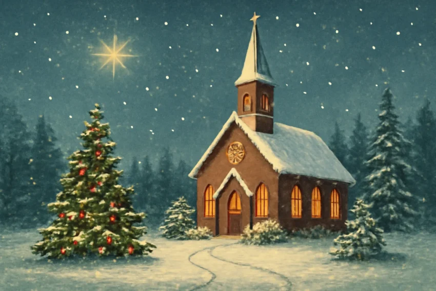 christmas card church