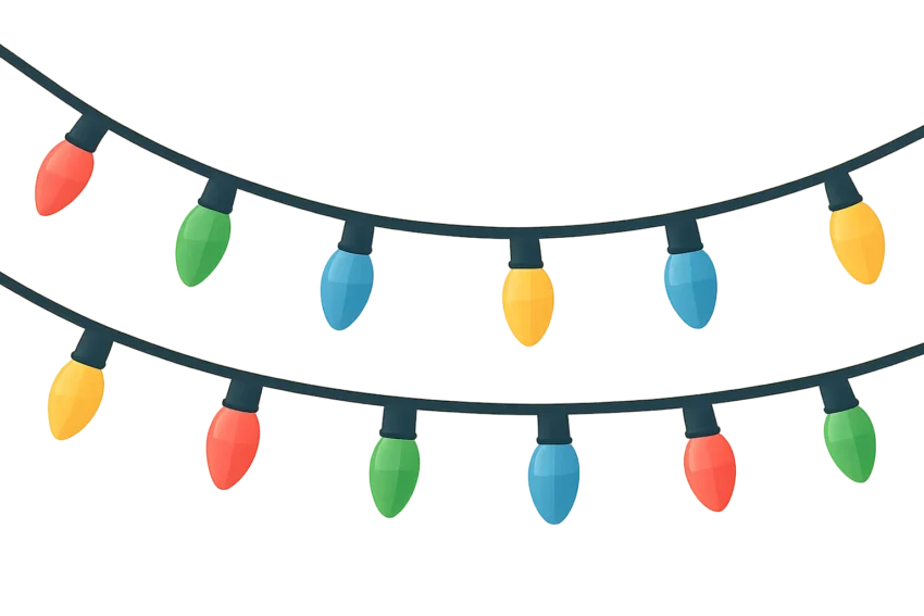 christmas lights vector