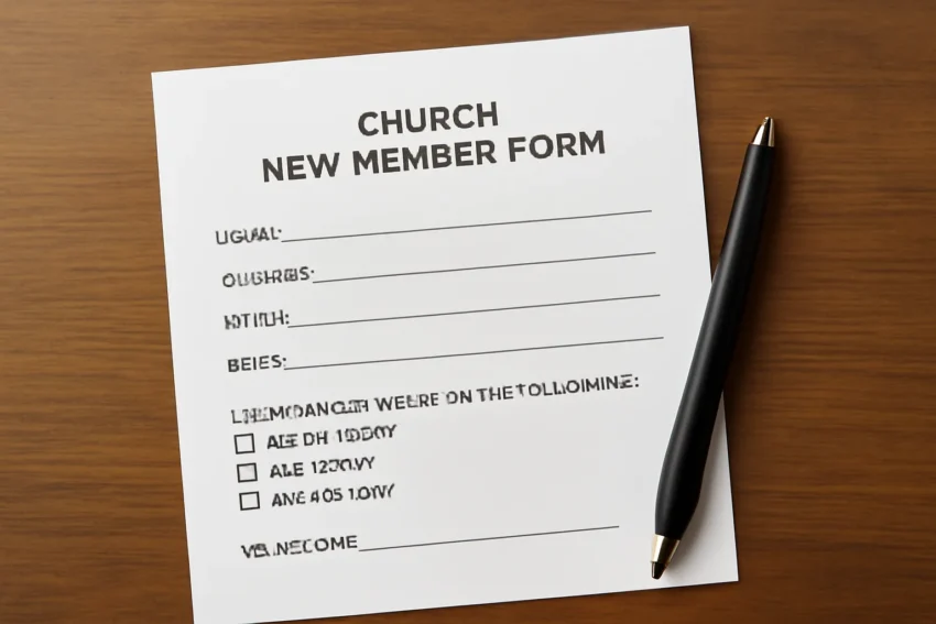church new member form