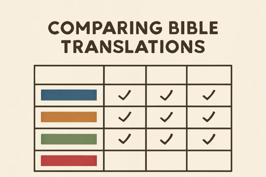comparing bible translations chart