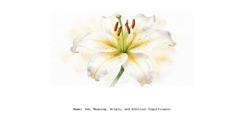 Name: Job, Meaning, Origin, and Biblical Significance