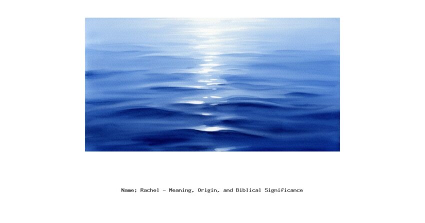 Name: Rachel - Meaning, Origin, and Biblical Significance