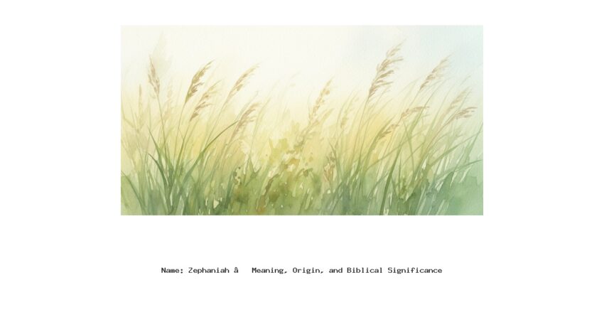 Name: Zephaniah – Meaning, Origin, and Biblical Significance